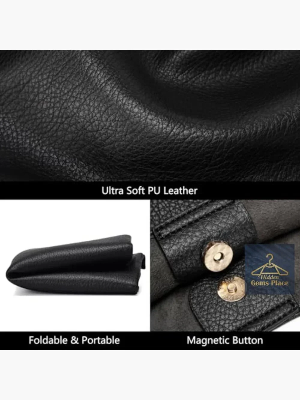 Large Soft Vegan Leather Slouchy Hobo Tote Shoulder Bag